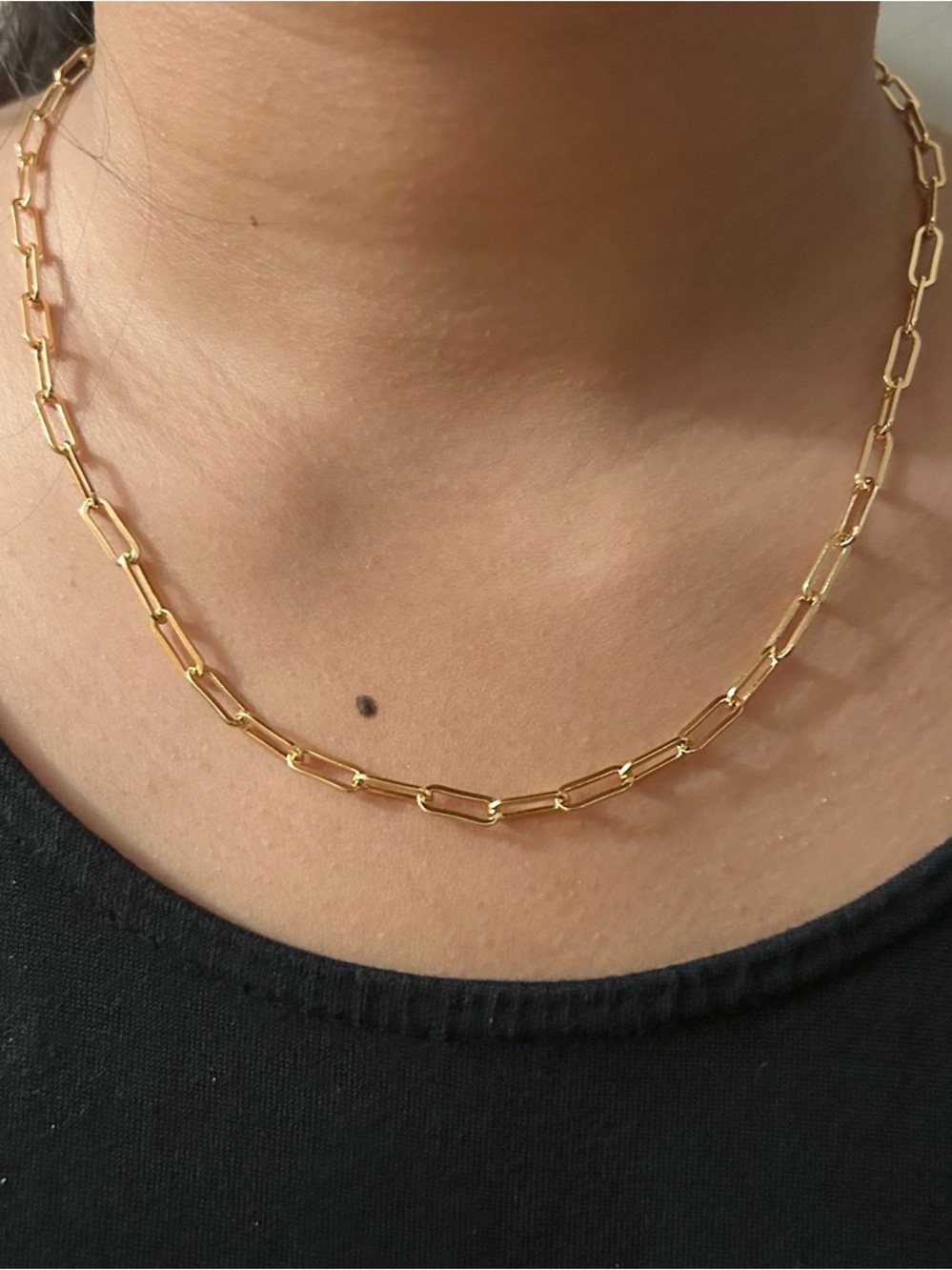 Rose Gold Tone 17.5” Paper Clip Chain Necklace (NWOT)